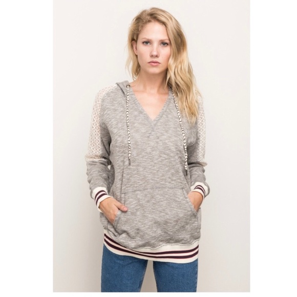 MYSTREE DOLMAN SLEEVE HOODED PULLOVER SWEATER. - Picture 3 of 5